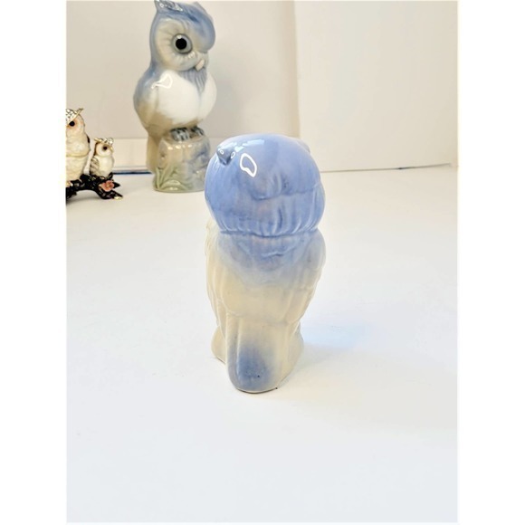 Vintage Miguel Requena‎ Porcelain Blue Brown White Owl Figurine Collectible - Picture 4 of 9